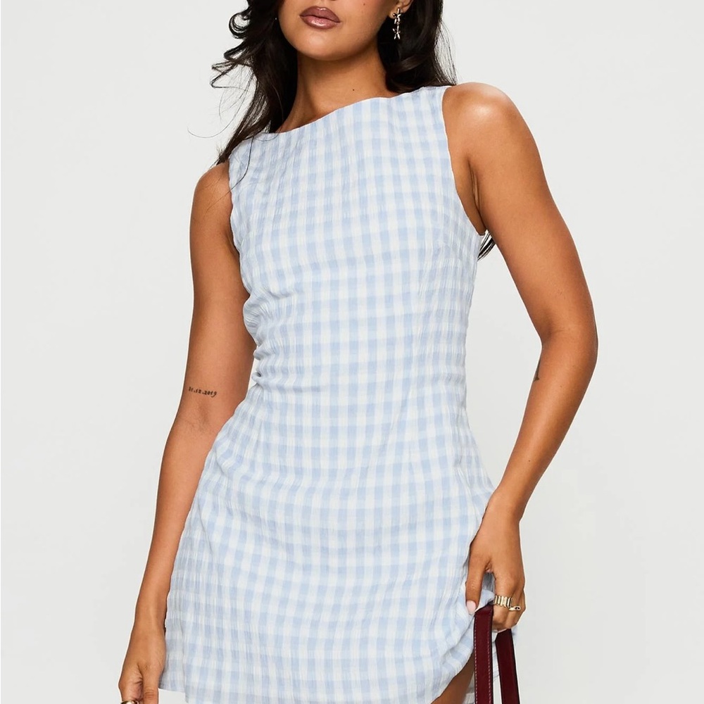 Princess Polly Blue and White Gingham Dress - Picture 8 of 8
